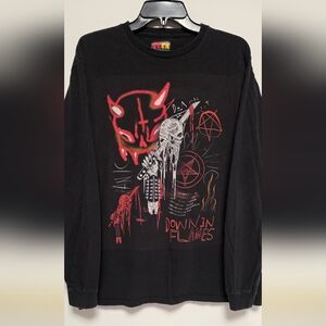 Black Graphic Long Sleeve Tee